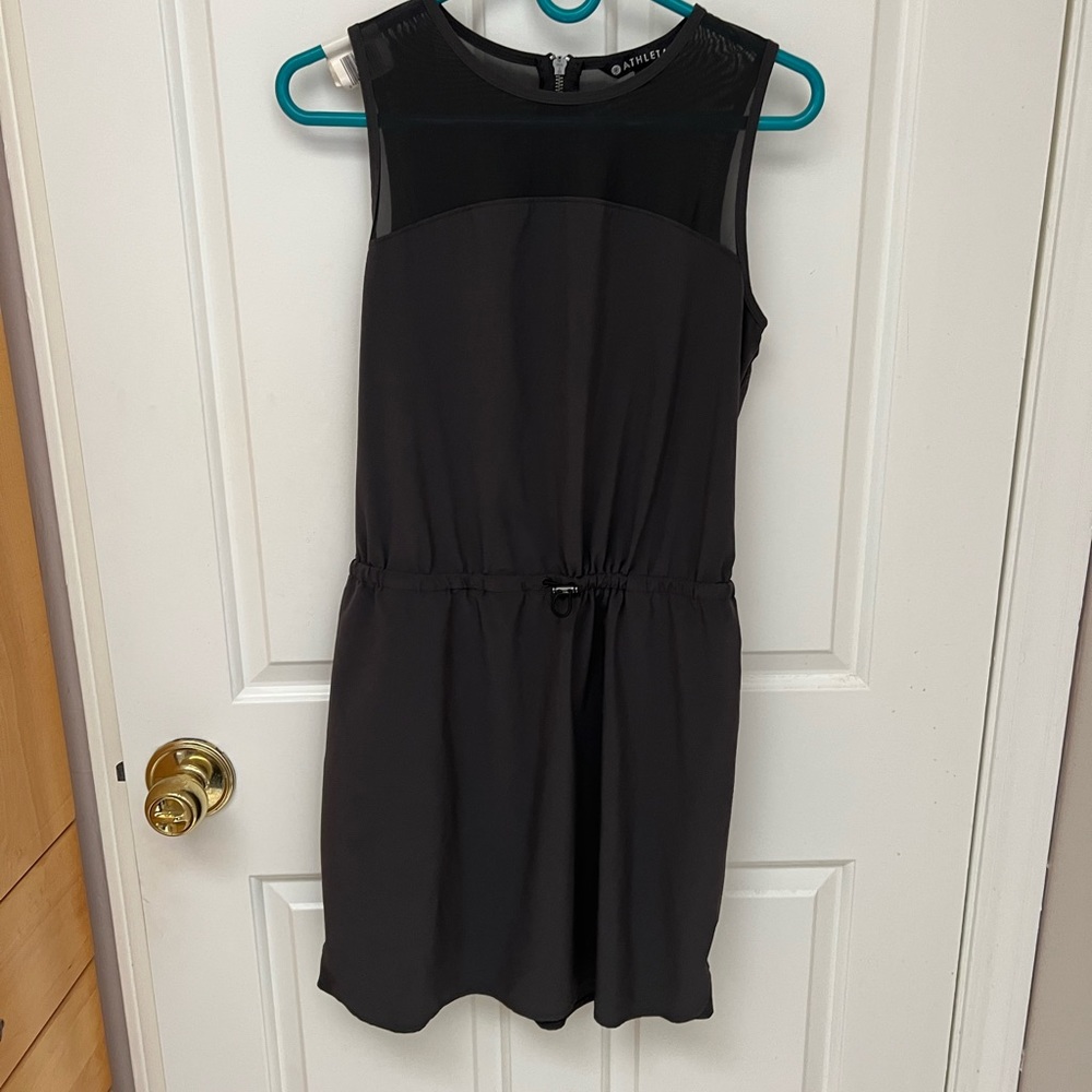 Athleta Sol Dark Grey Sleeveless Featherweight Stretch Dress Size 2